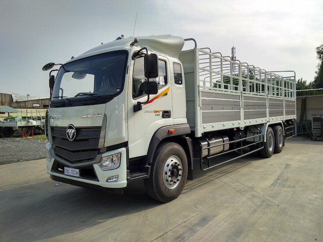 [TPHCM] Giá xe tải Thaco Auman C240 mui bạt 3 chân 15 tấn mới 100%